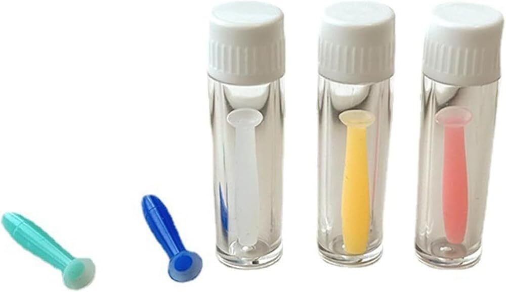 Pink Soft Silicone Contact Lens Insertion Tool Easy Plunger Remover Soft and ...