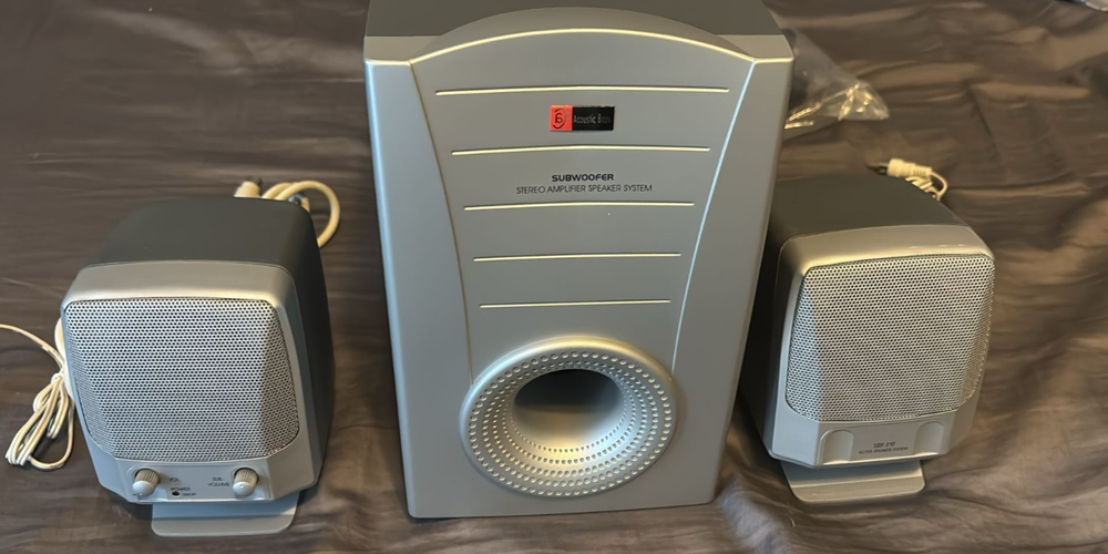 Acoustic Bass SBX-310 2.1 Subwoofer & Satellite Speakers 120W High Power Tested