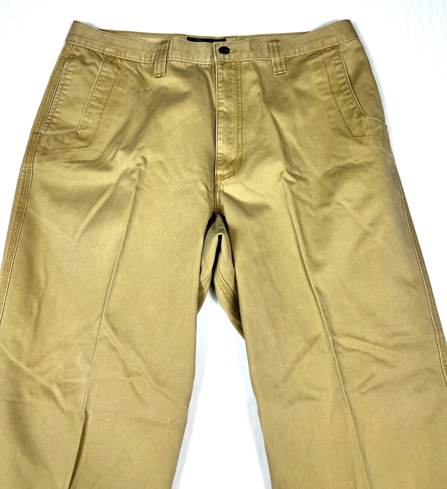 Mountain Khakis Chino Pants Hiking Trail Outdoor Tan 36x30 (Actual 34x228) Nice