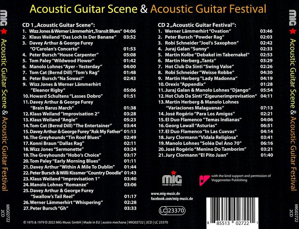 Acoustic Guitar Scene & Festival Various Artists New CD