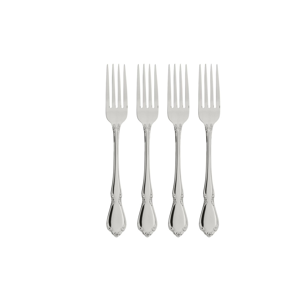 Chateau Fine Flatware Dinner Forks, Set of 4, 18/10 Stainless Steel, 2610004A