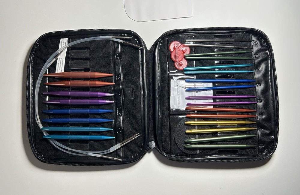 Knitting Needles Aluminum Interchangeable Set Circular Knitting Zip Case Create