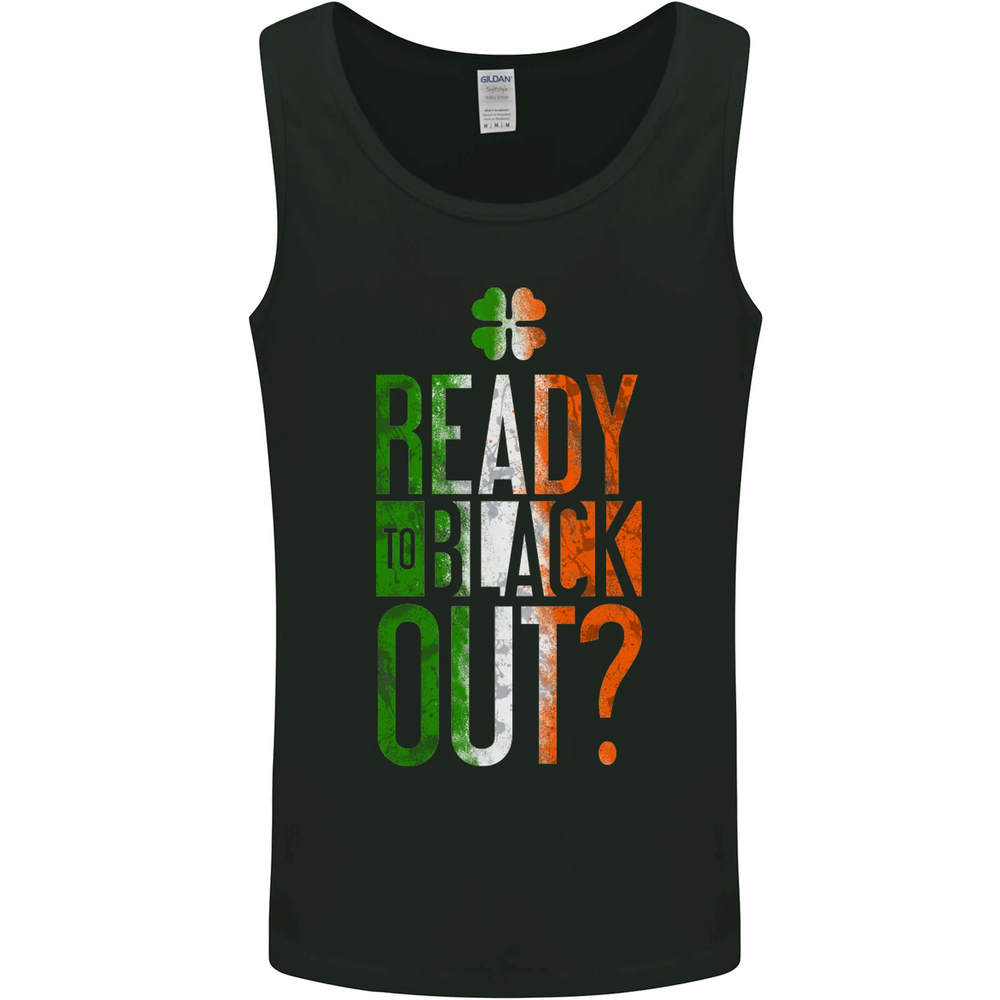 Blackout St Patricks Day MMA Mens Sleeveless Vest Tank Top