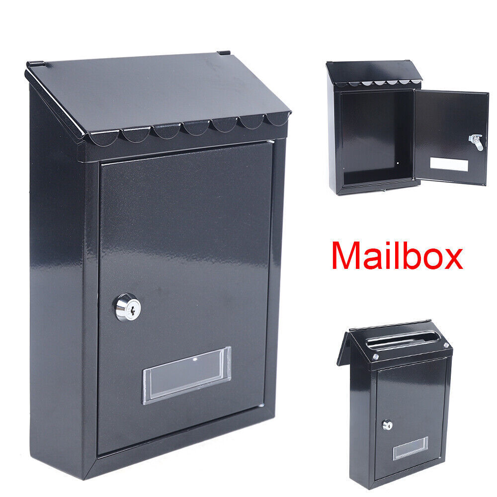 Modern Outdoor Waterproof Extra Large Drop Box Wall Mounted Mailbox with 2 keys