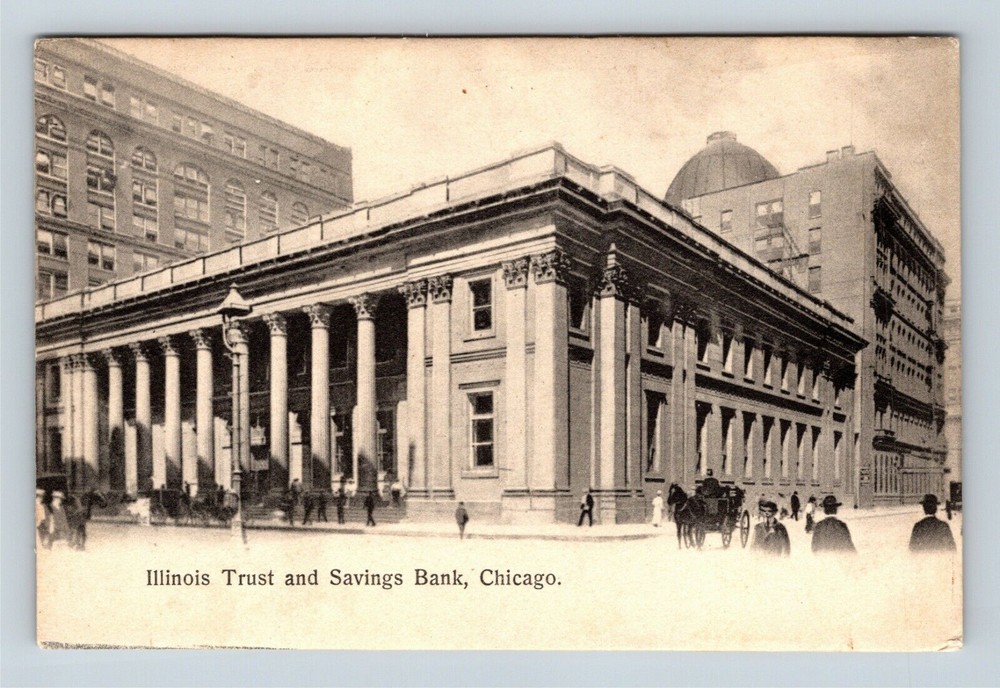 Illinois Trust and Savings Bank, Chicago IL Vintage Postcard