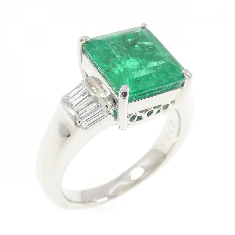 Authentic PT900 Emerald Ring 2.35CT Colombian #230-000-089-1539
