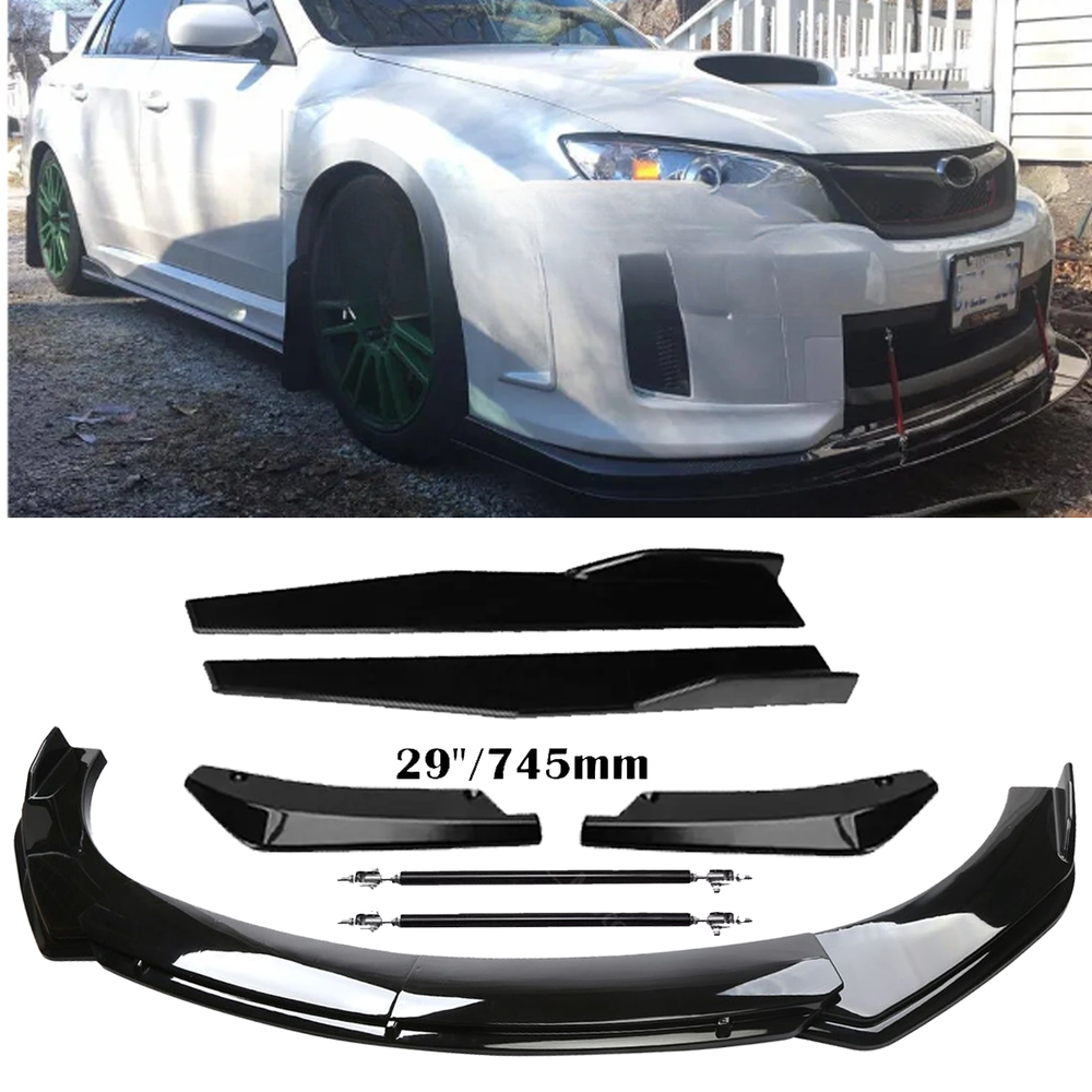 Subaru WRX STI Front Rear Bumper Lip Spoiler Splitter Side Skirt Kit