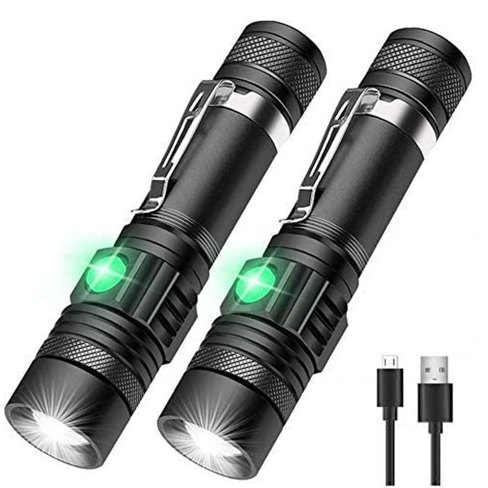 LED Tactical Flashlight Rechargeable, IPX6 Waterproof Flashlight, 2000lm, Sup...