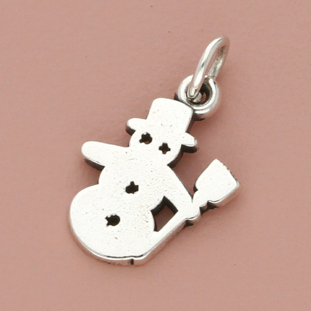 james avery sterling silver retired flat snowman charm