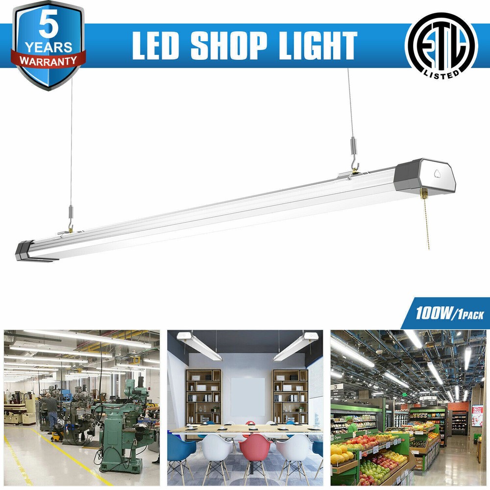 120W LED Shop Light Linkable F/ Garage Office Warehouse Ceiling Light 1.1M 5000K