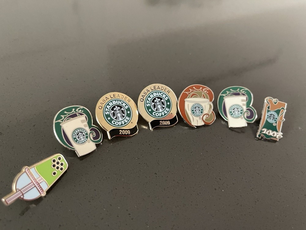 Starbucks Enamel Pins Set Of 8