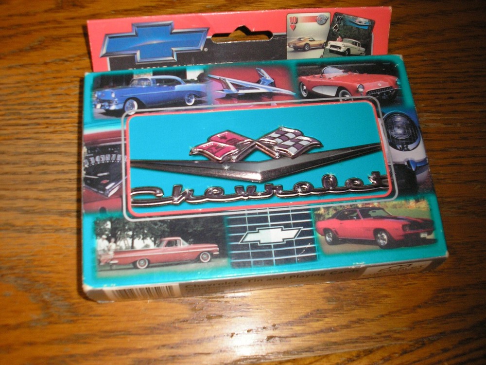 1999 🔥CLASSIC CHEVROLET🔥 Brand New & Sealed Playing Cards METAL TIN Free SHIP