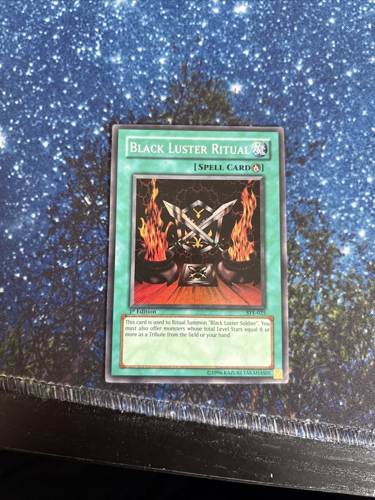 1st Edition Black Luster Ritual SYE-025 Super Rare DMG Yugioh Card