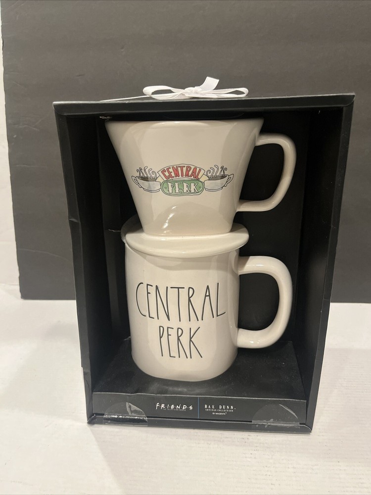 Rae Dunn FRIENDS Central Perk Coffee Drip and Mug Set New in Box