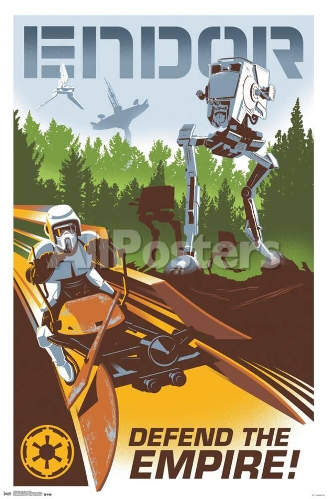 Star Wars Return of the Jedi Endor Poster Home Decor Unframed