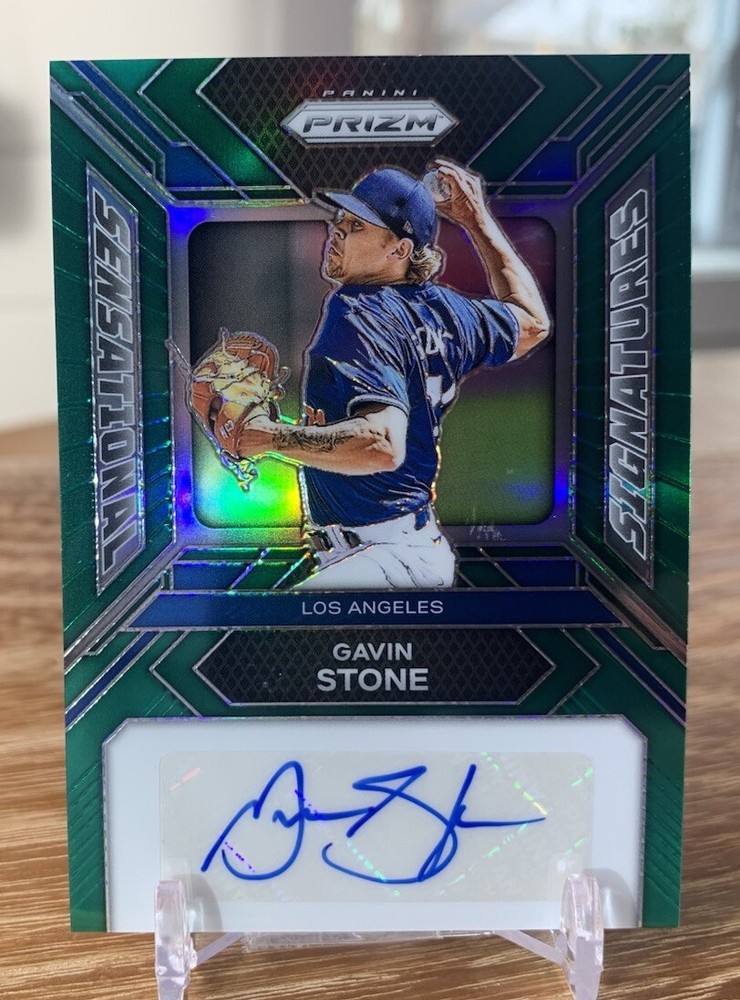 GAVIN STONE 2024 Panini Prizm Sensational Signatures Green SP Prizm Auto DODGERS