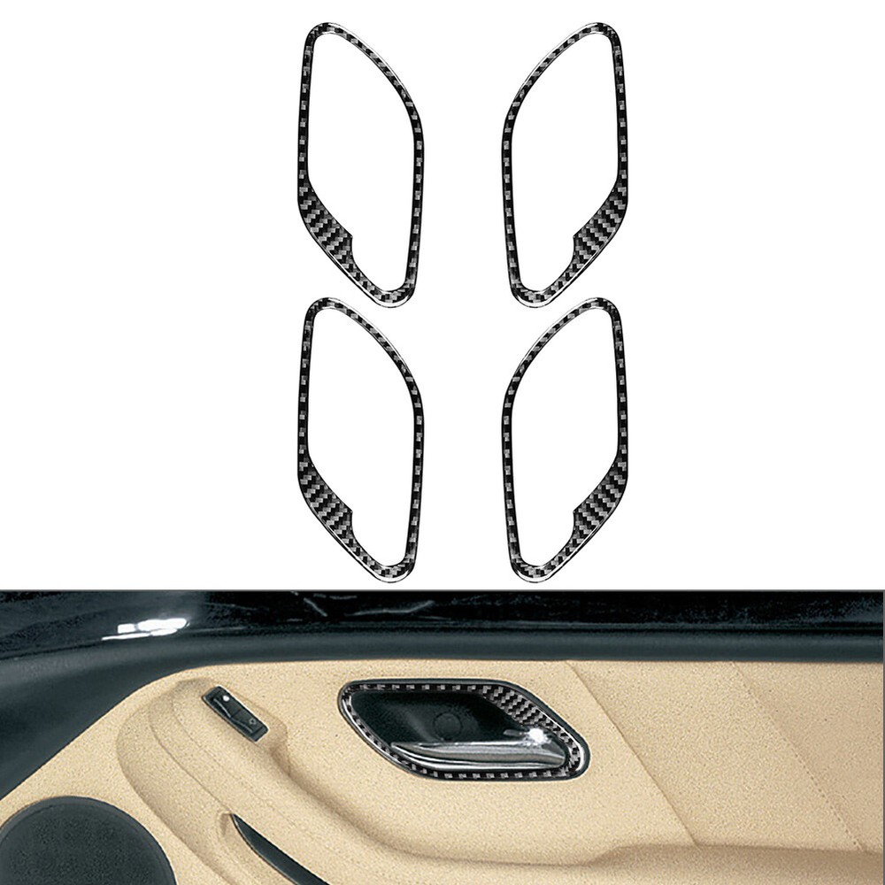 Carbon Fiber Door Handle Frame Cover Trim For BMW 5 Series M5 E39 1998-2003