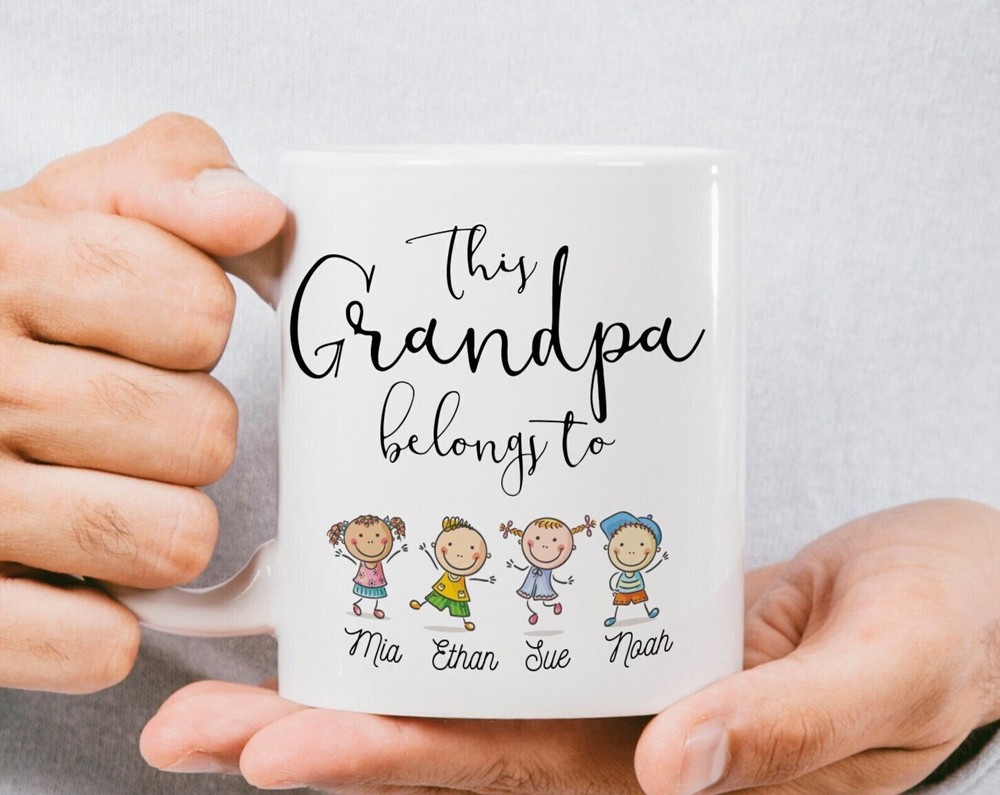 Custom Grandpa Mug This Grandpa Belongs To Mug Personalized Gift From