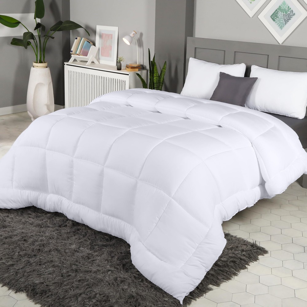 All-Season King Down Alternative Quilted Comforter Duvet Insert Corner Ties
