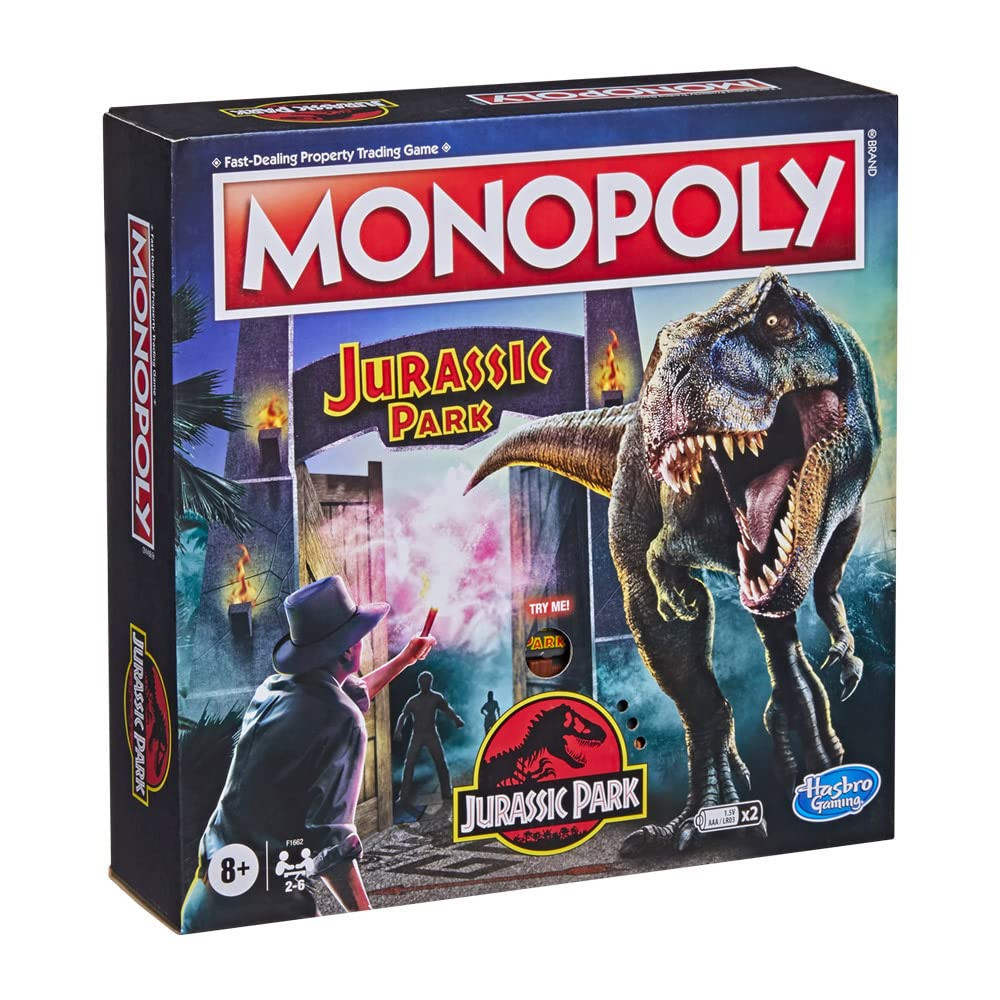 : Jurassic Park Edition Board Game for Kids Ages 8 and Up, Includes T. Rex To...