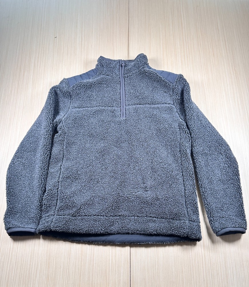 Vineyard Vines Sherpa Jacket Mens Small Blue Outdoor Hiking 1/4 Zip Mock Neck