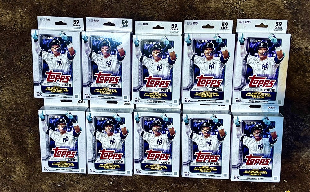 (LOT of 10) 2025 Topps Series 1 Hanger Box’s - EMPTY/DISPLAY/OPENED/COLLECTIBLES