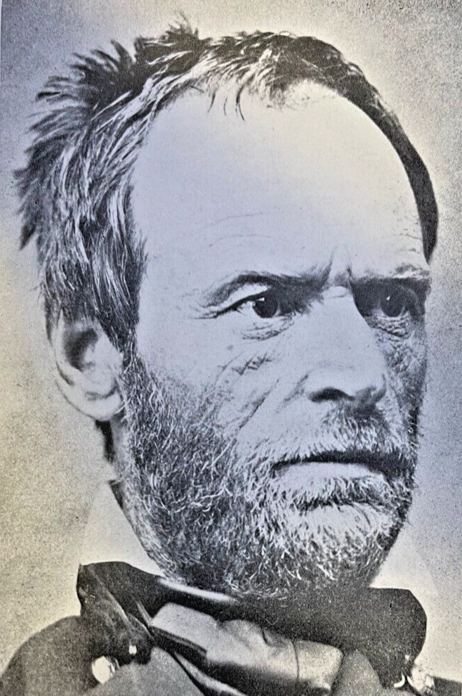 1912 Vintage Illustration Head Shot of General William T Sherman