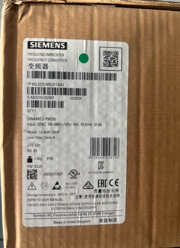 1PC 6SL3225-0BE31-1AA1 SIEMENS SINAMICS G120 POWER MODULE 6SL3225-0BE31-1AA1