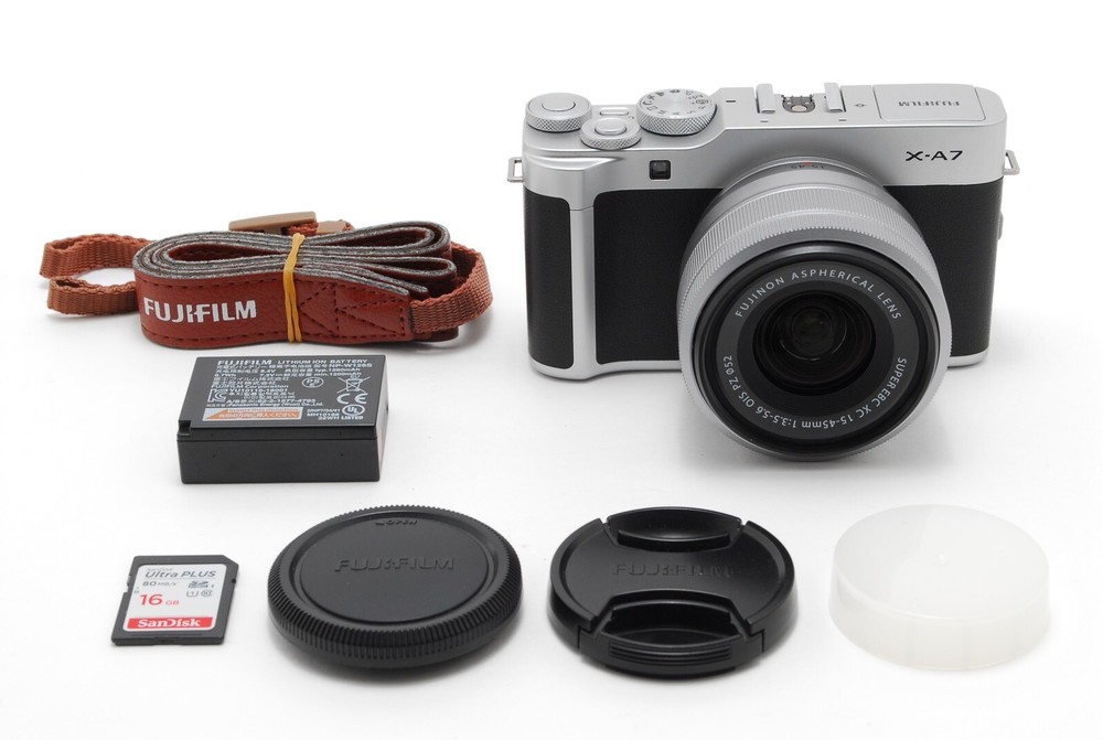 [MINTw/SD Card] Fujifilm Fuji X-A7 24.2MP Mirrorless Camera XC15-45mm Lens Japan