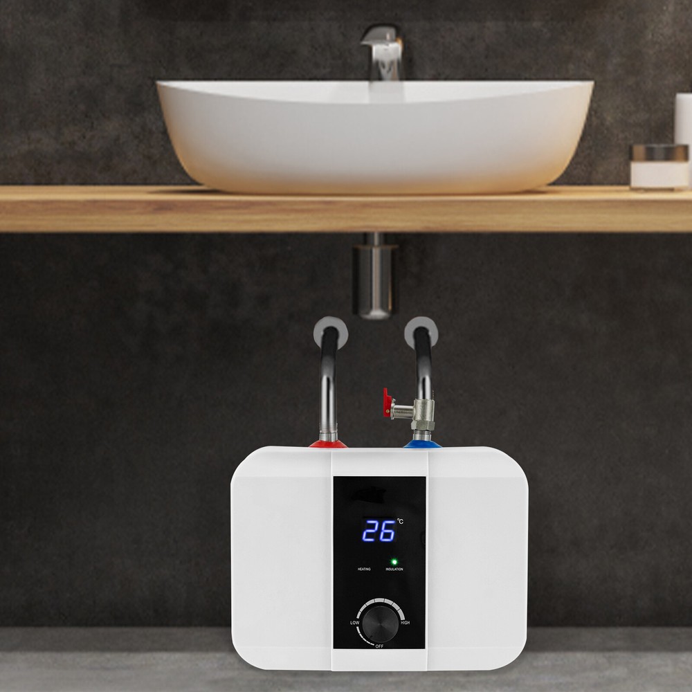 6L Mini Tank Water Heater Electric Tank Hot Water Heater Bath Under Sink 1500W