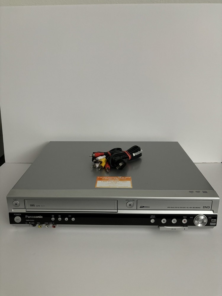 Panasonic DMR-ES35V DVD Recorder VHS VCR Combo With Cables - No Remote, Working