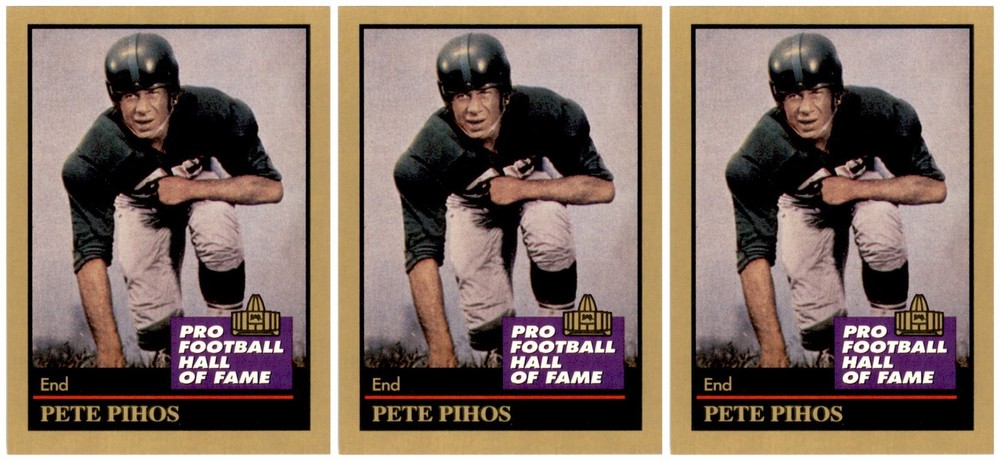 (3) 1991 ENOR Pro Football HOF #117 Pete Pihos Philadelphia Eagles Card Lot