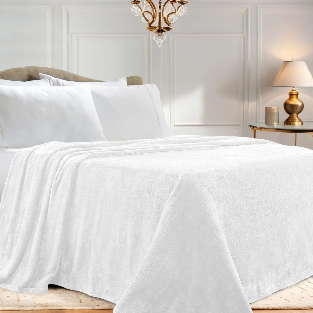 Solid Fleece Blanket, Thick, Cozy, Warm Blankets, Velvety Soft Plush Bedding ...