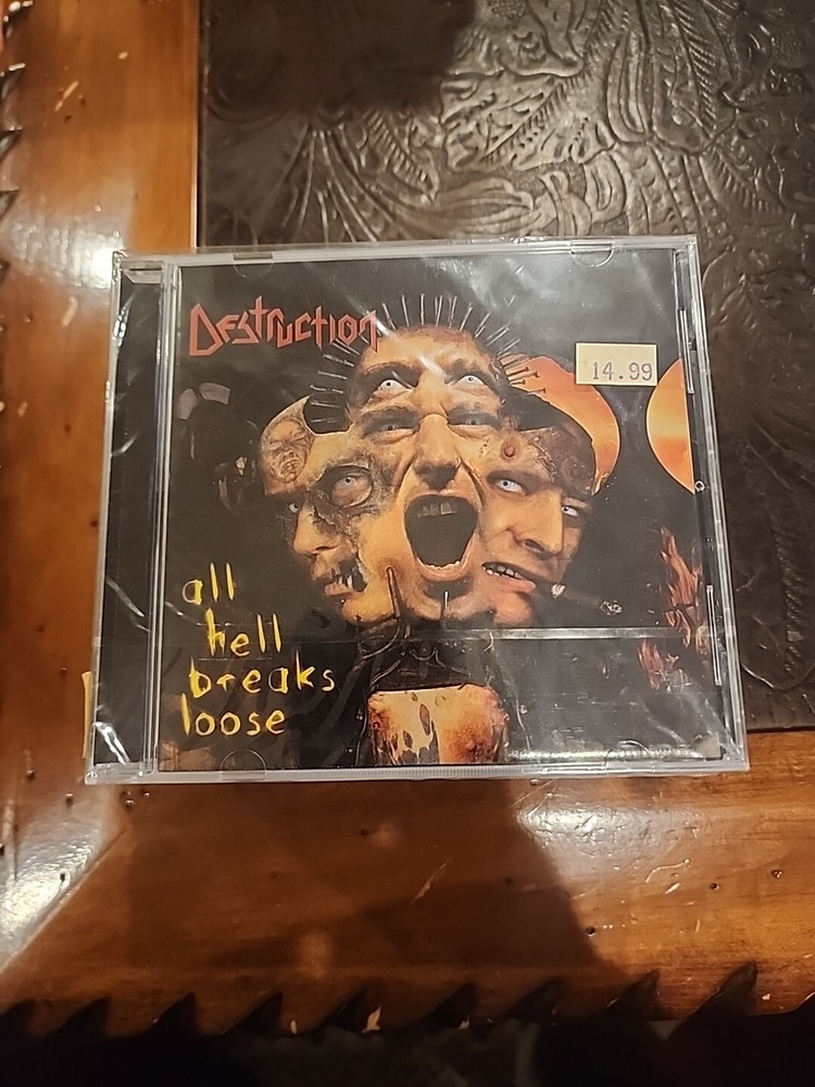 All Hell Breaks Loose by Destruction CD Factory Seales Drill Hole Barcode