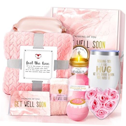 13PCS Thoughtful Get Well Soon or Birthday Gift Basket for Women