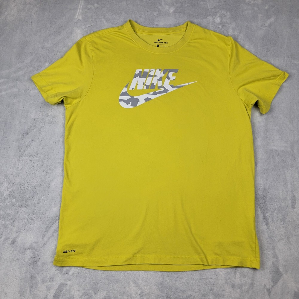 Nike Tee Shirt Mens XL Camouflage Logo Dri Fit Short Sleeve Athleisure