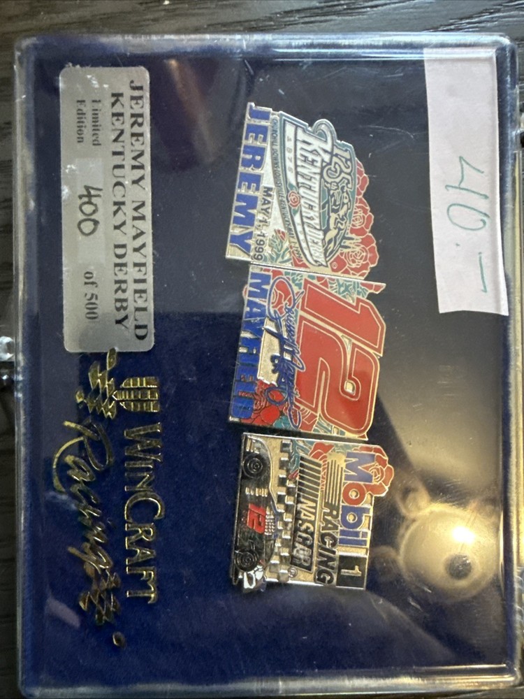 Wincraft Jeremy Mayfield Kentucky Derby NASCAR Pin Set Limited Edition 500