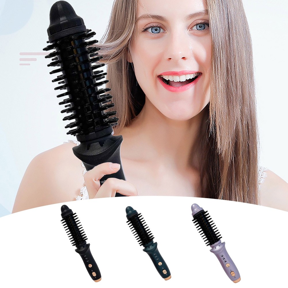 Mini USB Cordless Heated Round Brush For Short Hair Travel Styling