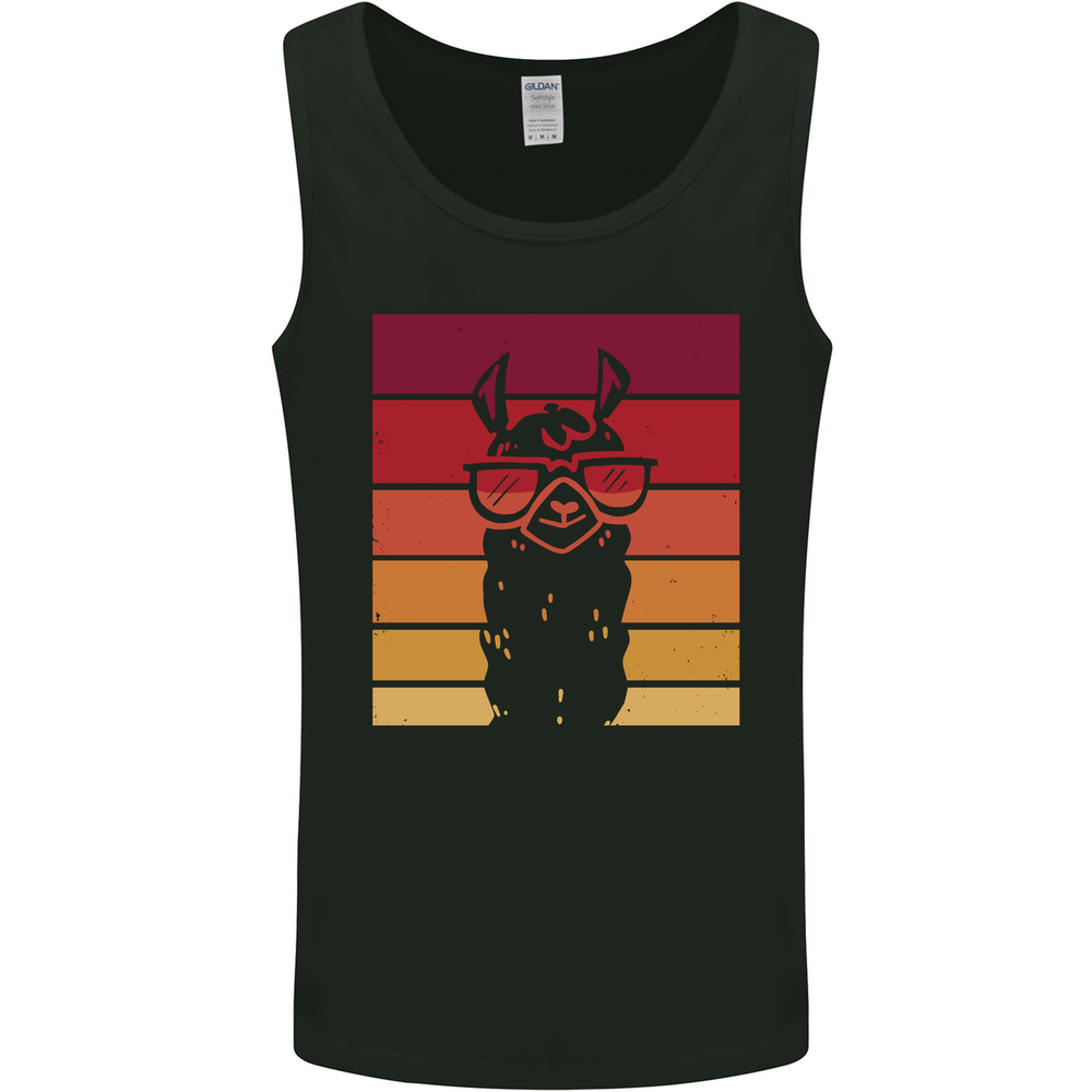 A Llama Wearing Shades Mens Vest Tank Top