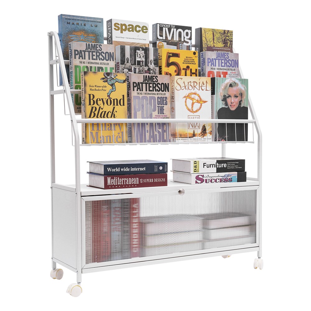 5-Tier Bookcase Storage Organizer for Books and Shelving
