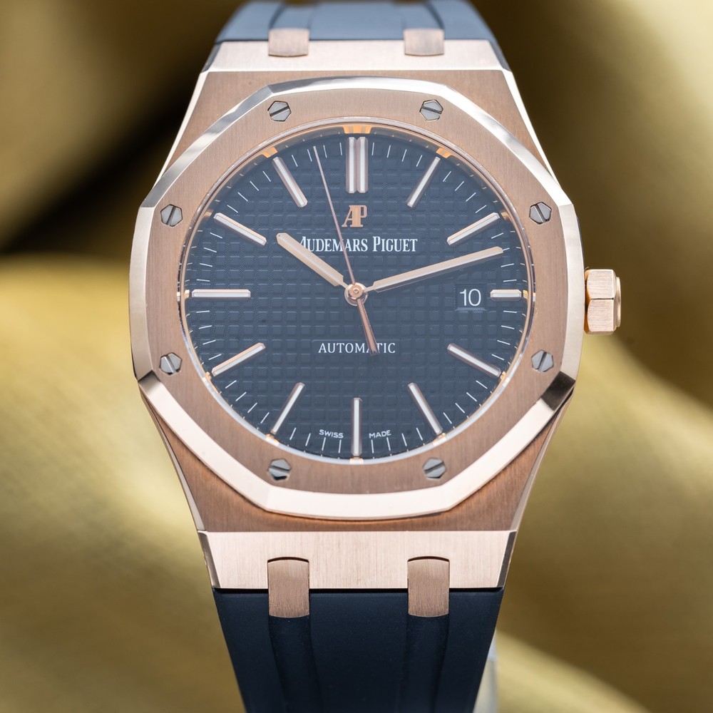 Audemars Piguet Royal Oak Selfwinding 41mm AP 15400OR Rose Gold Black Dial