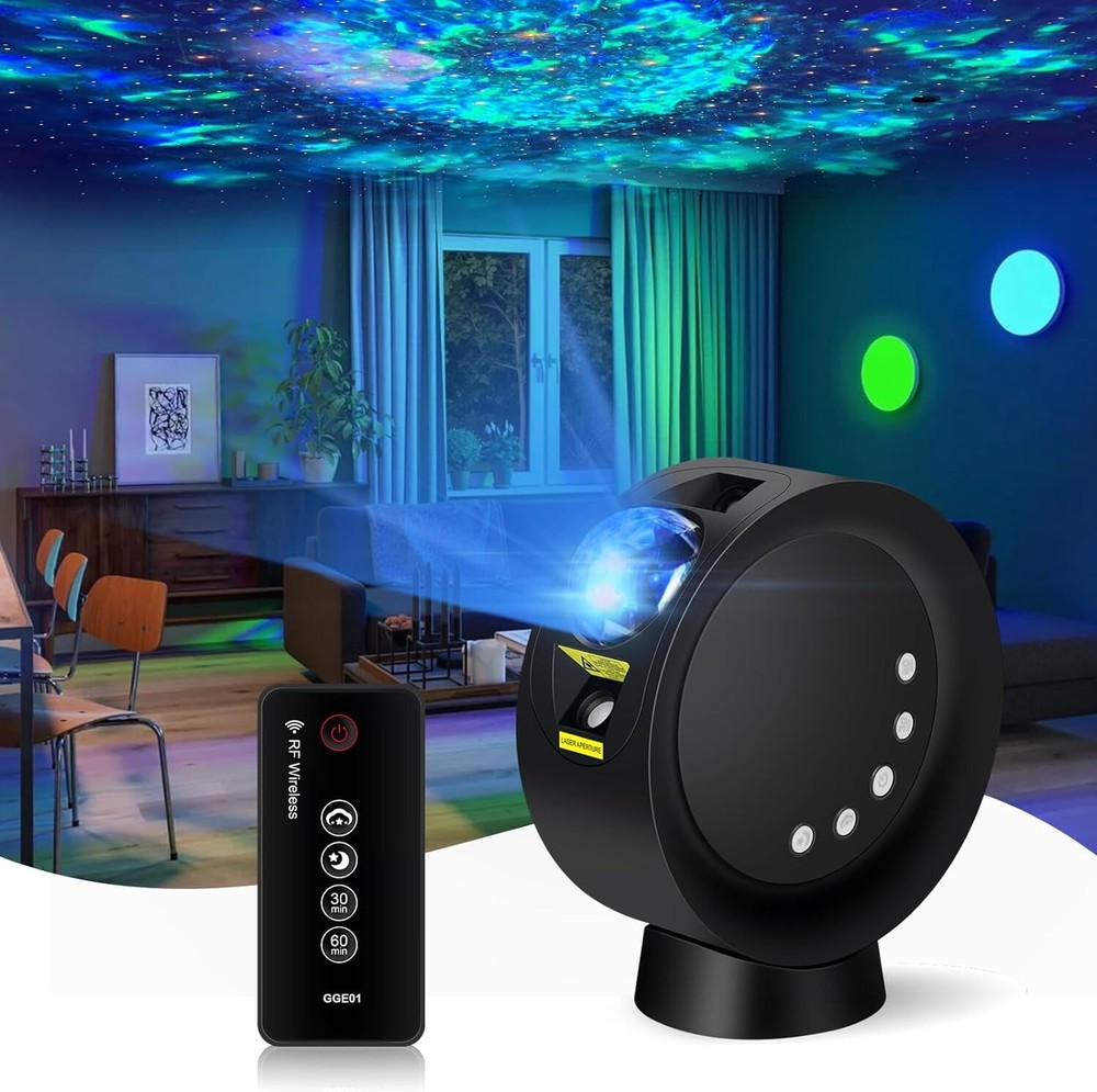 Galaxy Star Projector with Remote Control, Adjustable Brightness, Time Setting