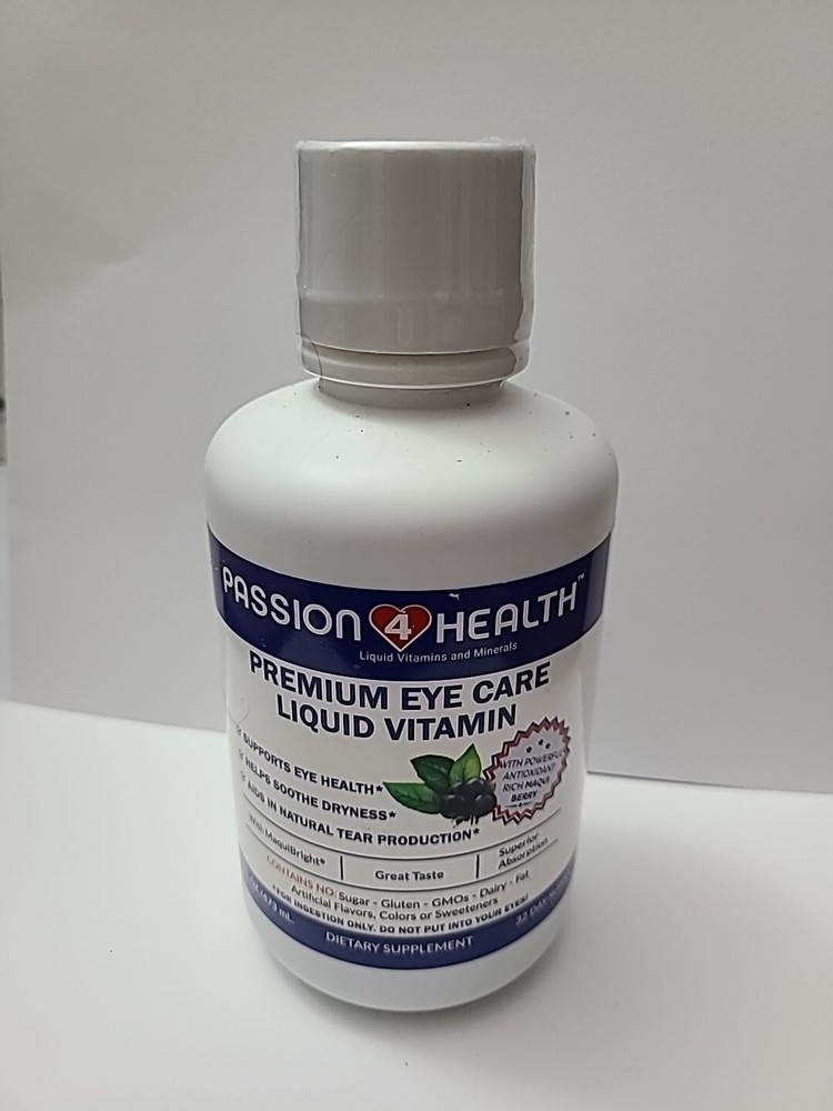 Passion 4 Health Premium Eye Care Liquid Vitamin Dietary Supplement. Exp. 09/25