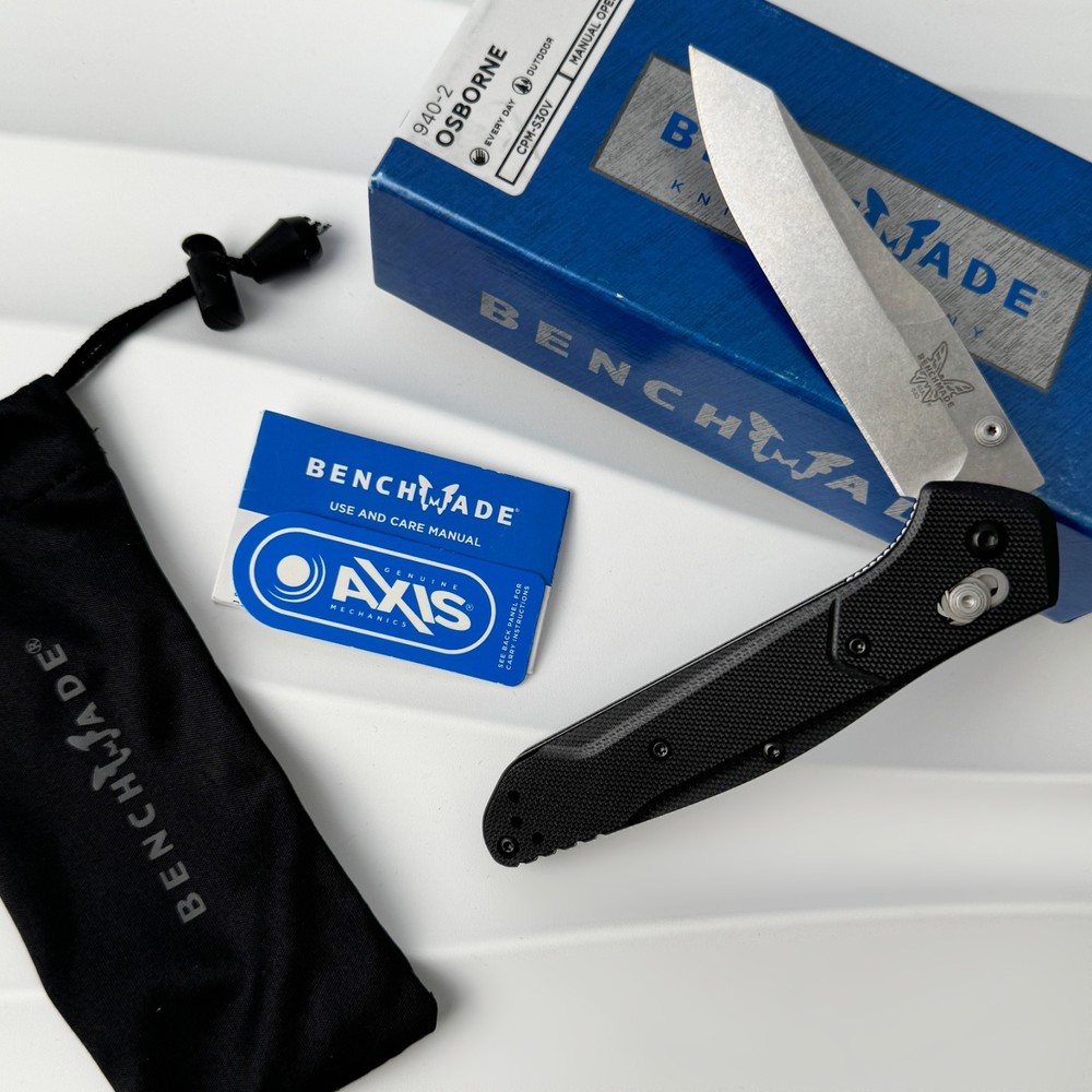 Benchmade 940-2 Osborne G10 Black Handle S30V Steel Folding Pocket Knife