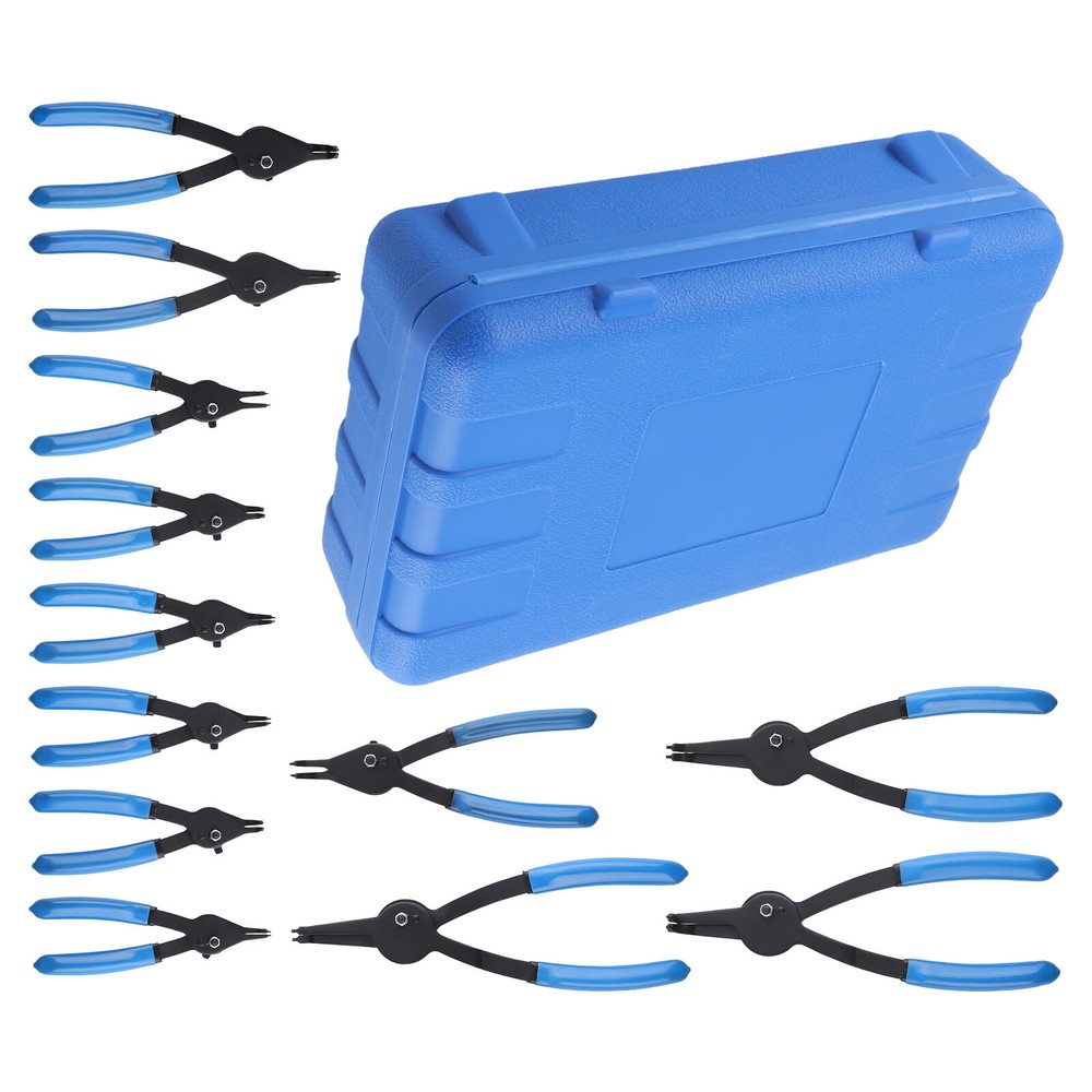 12pcs Kit Retaining Snap Ring Pliers Set Heavy Duty Fixed Tip 3 SIze Universal