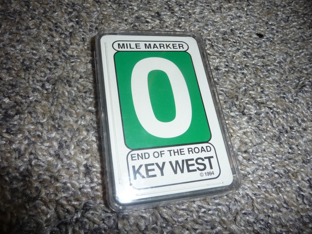 Mile Marker 0 - End Of The Road -  Key West, Fl. Playing Cards - Souvenir - 1994