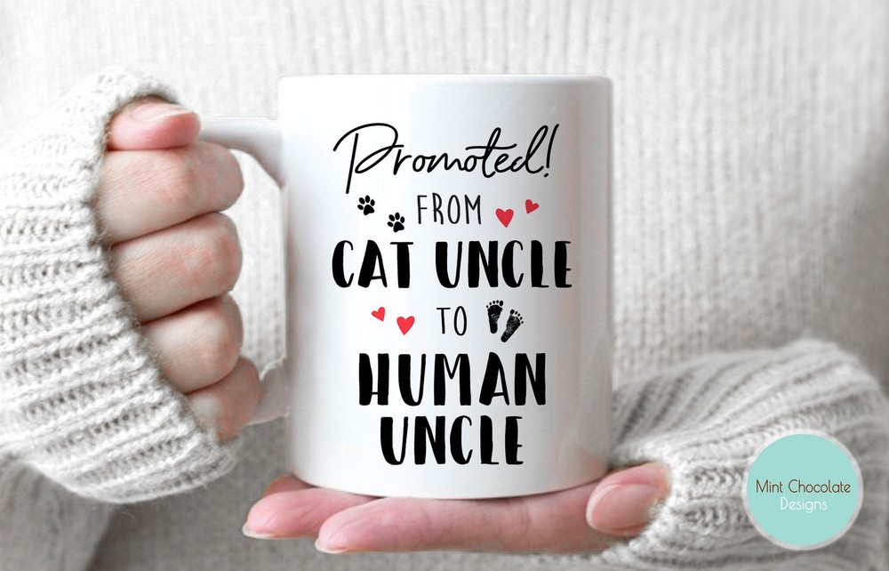 From Cat Uncle To Human Uncle New Uncle Gift Uncle To Be Pregnancy Announcement