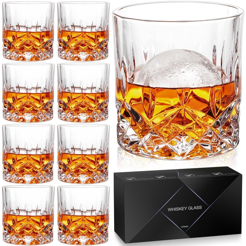 8-Piece 11oz Whiskey Glass Set with Gift Box - Buy 6 Get 2 Free
