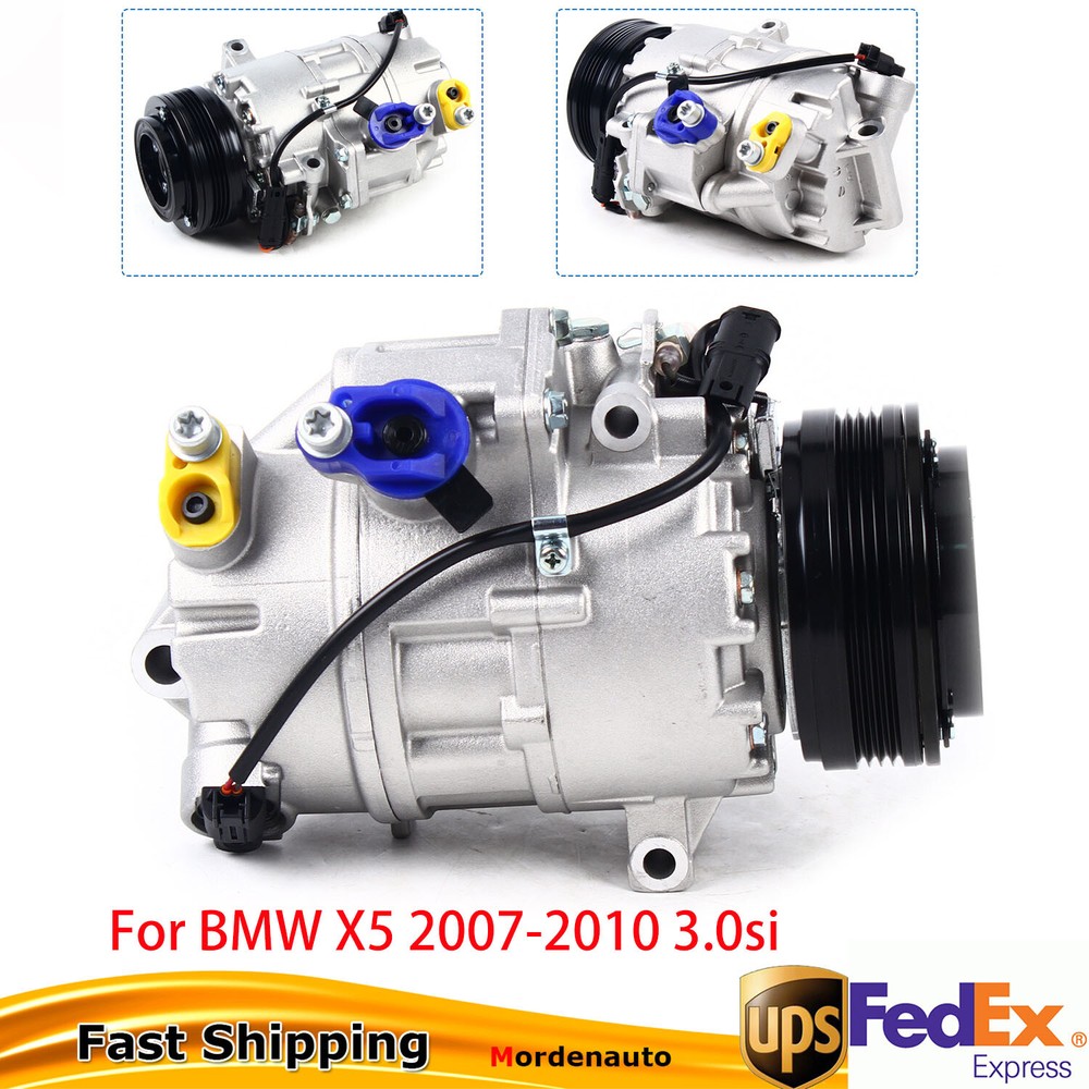 BMW X5 07-10 3.0si AC Compressor Assembly with Clutch CSE717 4-Groove