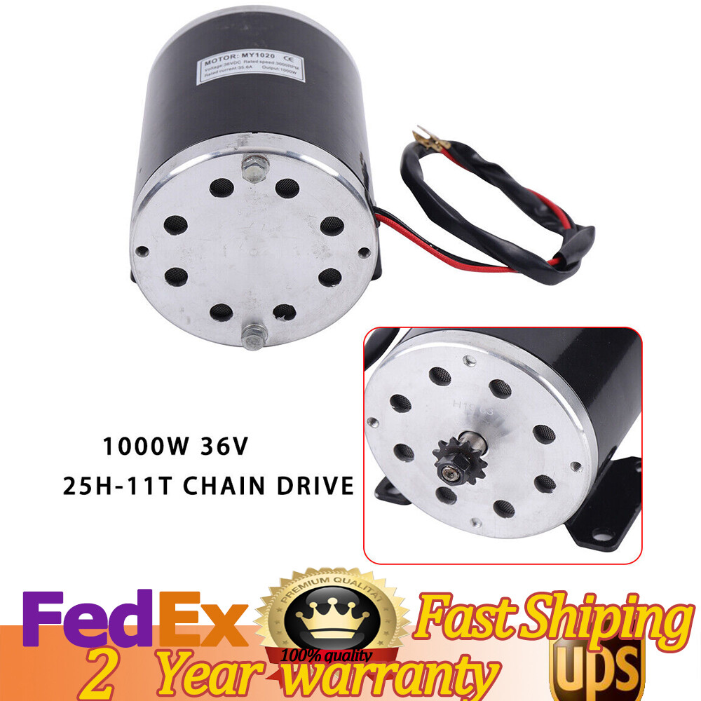 36V 1000W Brush Motor for Scooters E-Bikes Go-Karts MY1020